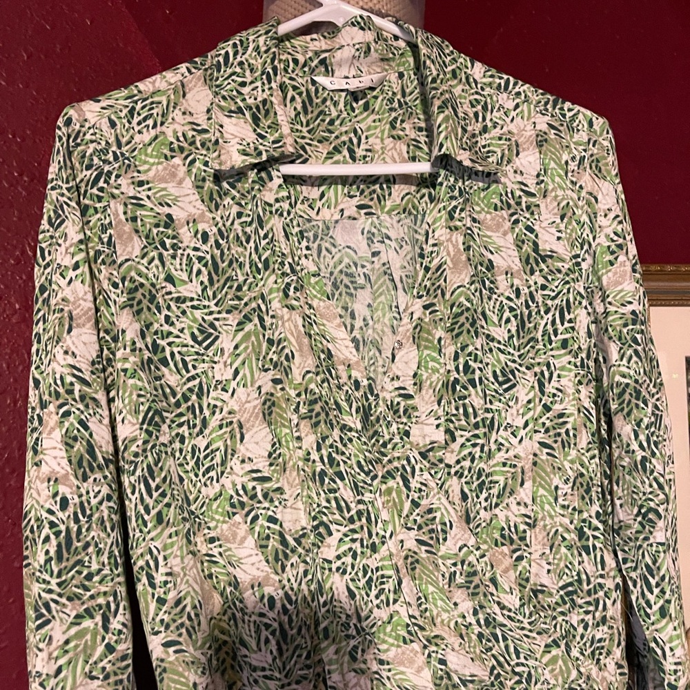 Cabi Casual Green Floral Dress